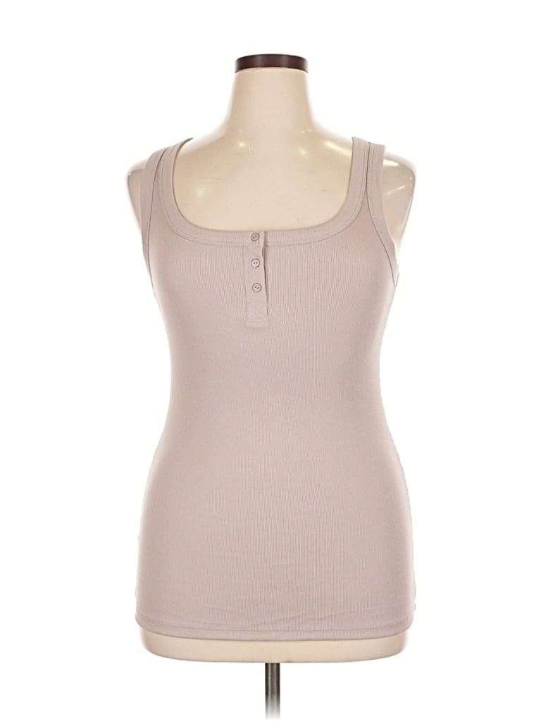 Pre-owned Felina Tank Top Tan Strapless Neckline Tops In Brown