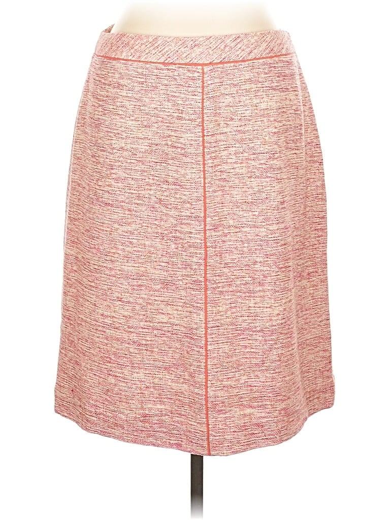 Pre-owned Ann Taylor Silk Skirt In Pink