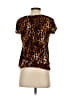 Emily Stacy Brown Short Sleeve Top Size S - photo 2