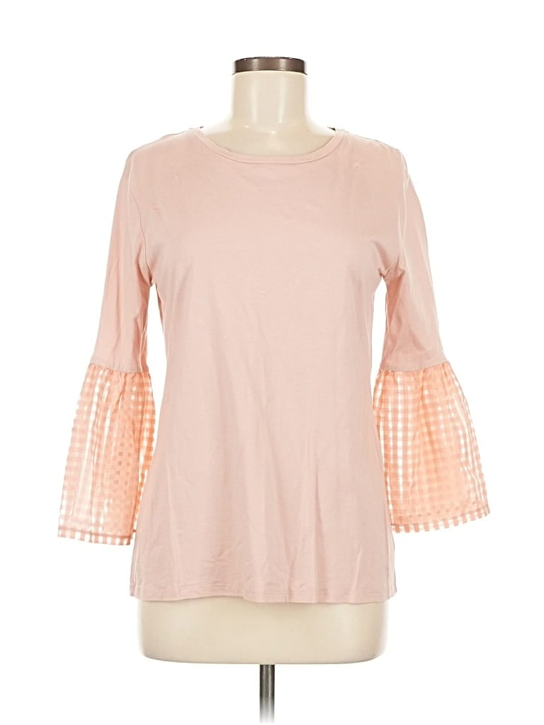 Pre-owned Reiss 3/4 Sleeve T-shirt In Pink