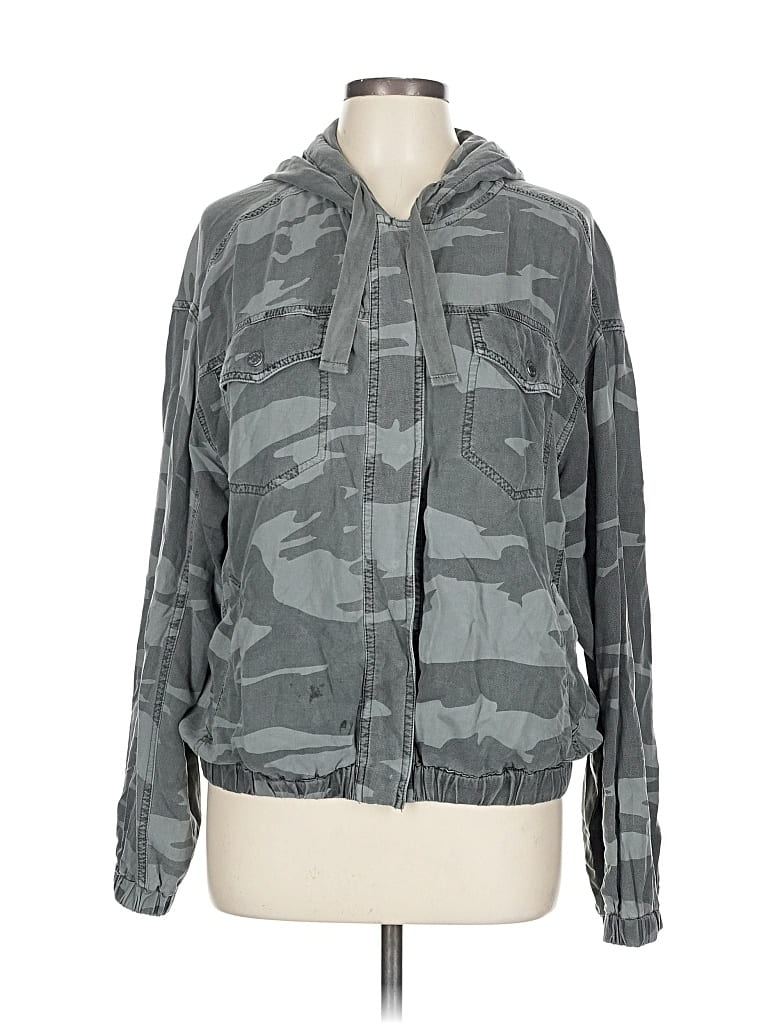 Pre-owned Splendid Windbreaker Jacket In Gray