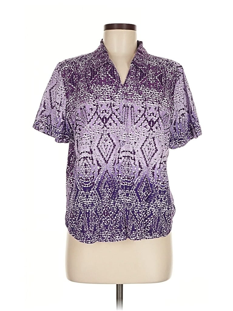Pre-owned Erika Short Sleeve Polo Shirt In Purple