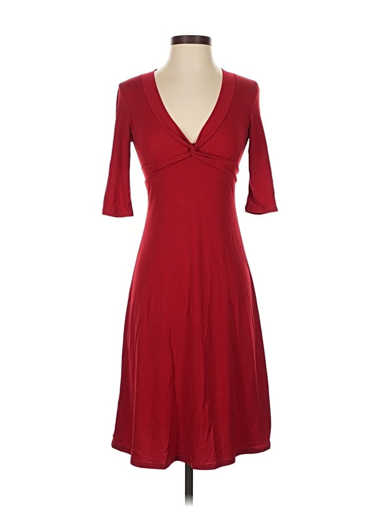 Pre-owned Bcbgmaxazria Cocktail Dress In Burgundy