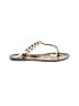 Wild Diva Silver Black Flip Flops Size 7 - photo 1
