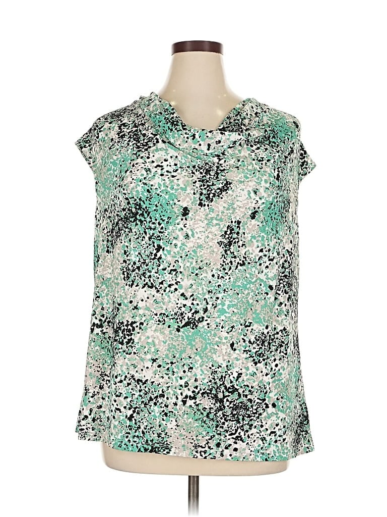 Pre-owned Kasper Sleeveless Blouse In Green