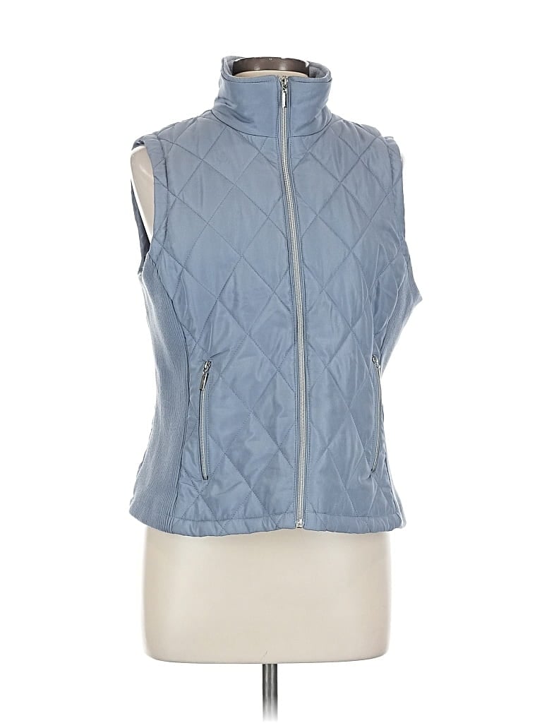 Pre-owned Christopher & Banks Vest In Blue