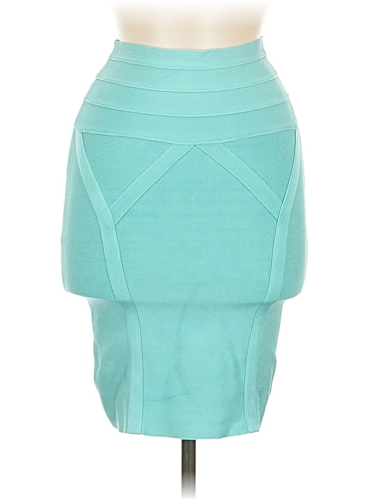 Pre-owned Bebe Formal Skirt In Blue