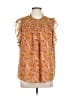 Carolina Belle 100% Polyester Orange Sleeveless Blouse Size L - photo 1