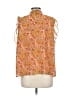 Carolina Belle 100% Polyester Orange Sleeveless Blouse Size L - photo 2