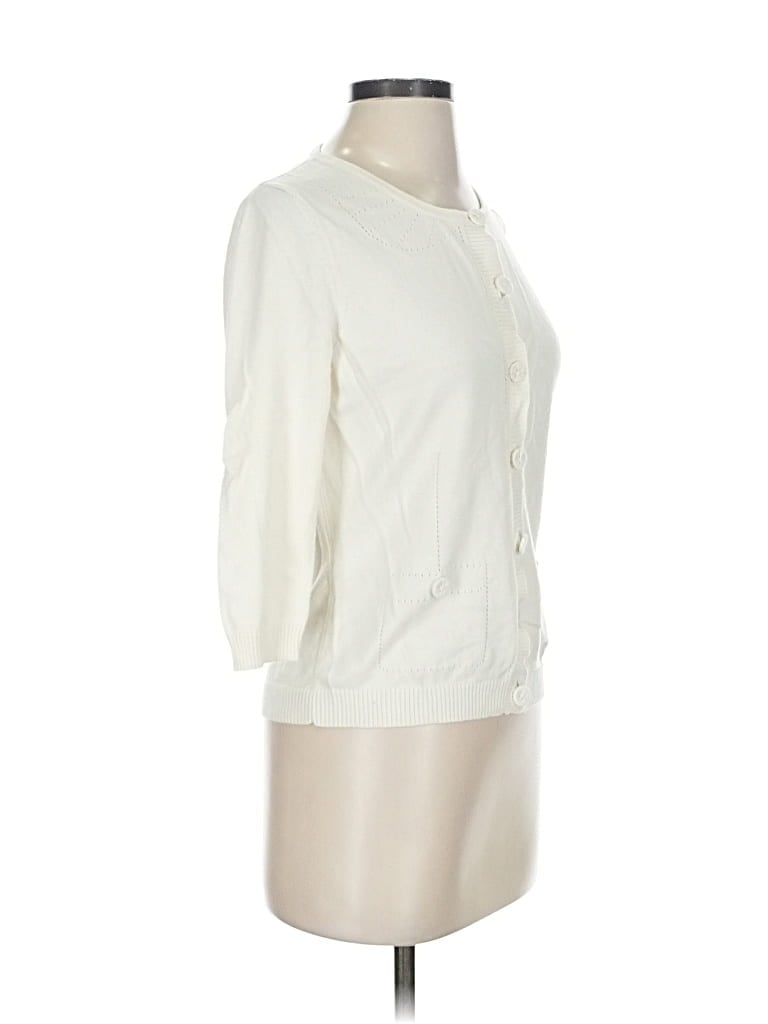 Pre-owned Moth Cardigan Sweater In White
