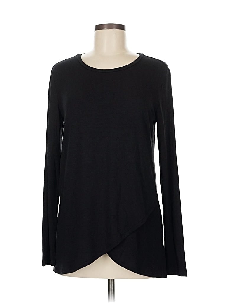 Pre-owned Banana Republic Long Sleeve T-shirt In Black