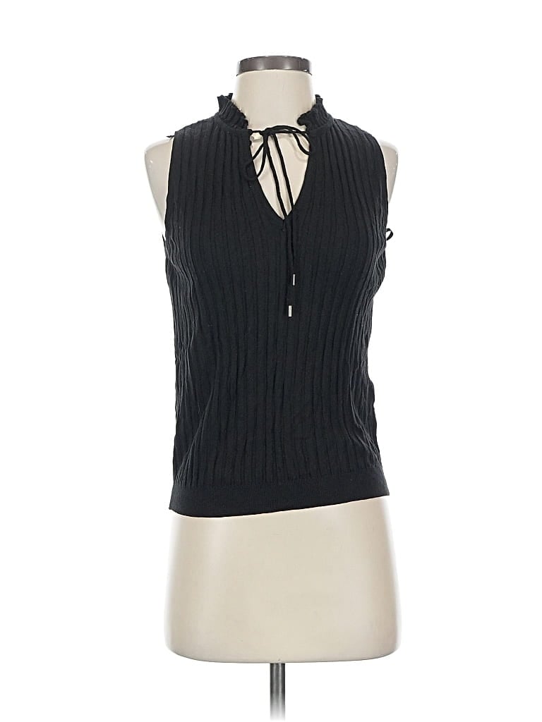 Pre-owned White House Black Market Sweater Vest In Black