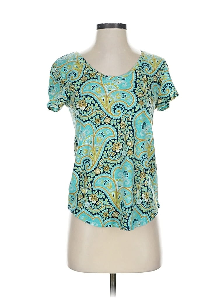 Pre-owned Ann Taylor Loft Short Sleeve T-shirt In Blue