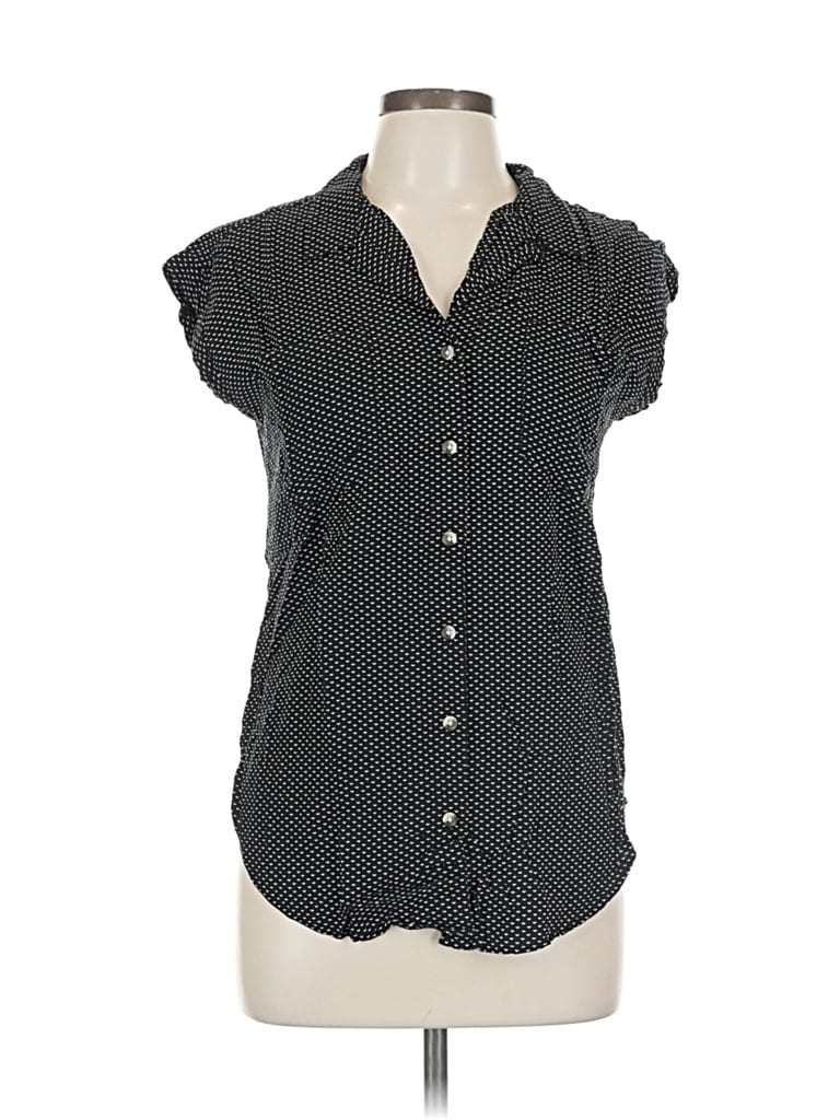 JACHS GIRLFRIEND Pre-owned Short Sleeve Blouse In Black
