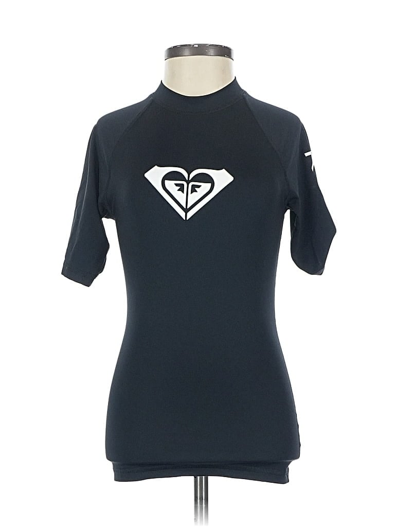 Pre-owned Roxy Short Sleeve T-shirt In Black