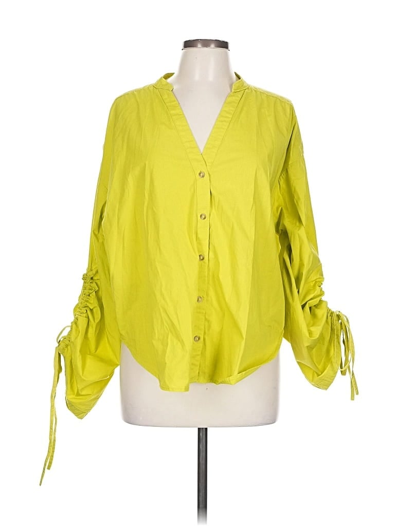 Pre-owned Pilcro 3/4 Sleeve Blouse In Yellow