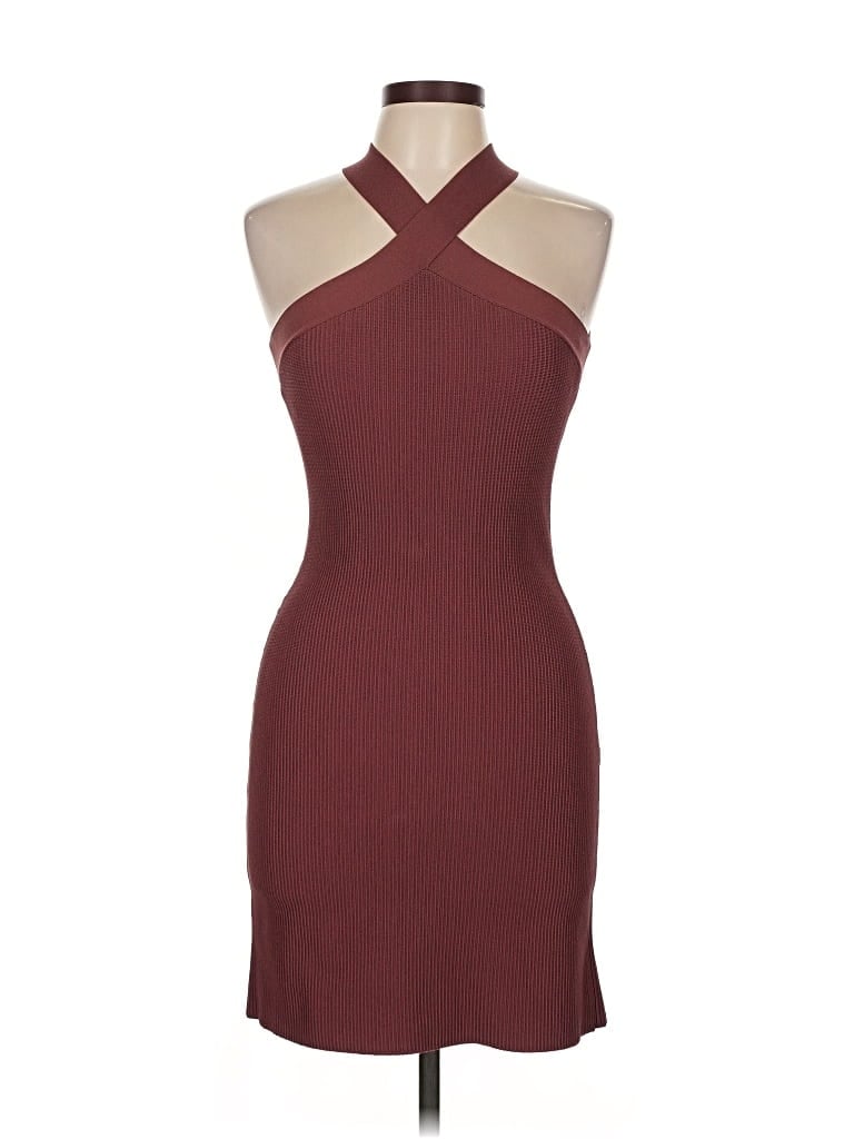 Pre-owned Babaton Cocktail Dress In Burgundy