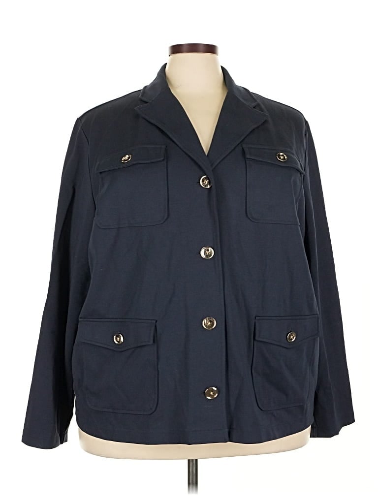 Click to view more detailed imagery on our partner's website Pre-owned Jjill Blazer Jacket In Blue