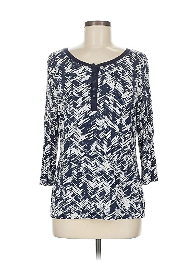 Pre-owned Laura Ashley 3/4 Sleeve T-shirt In Blue