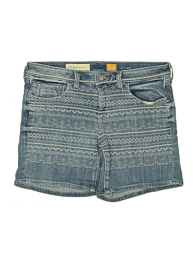 Pre-owned Pilcro And The Letterpress Denim Shorts In Blue