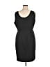 J. Peterman 100% Polyester Solid Black Casual Dress Size XL - photo 2