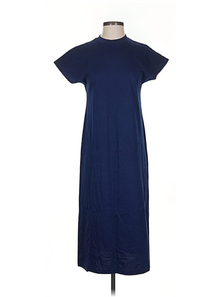 Pre-owned Uniqlo Casual Dress In Blue