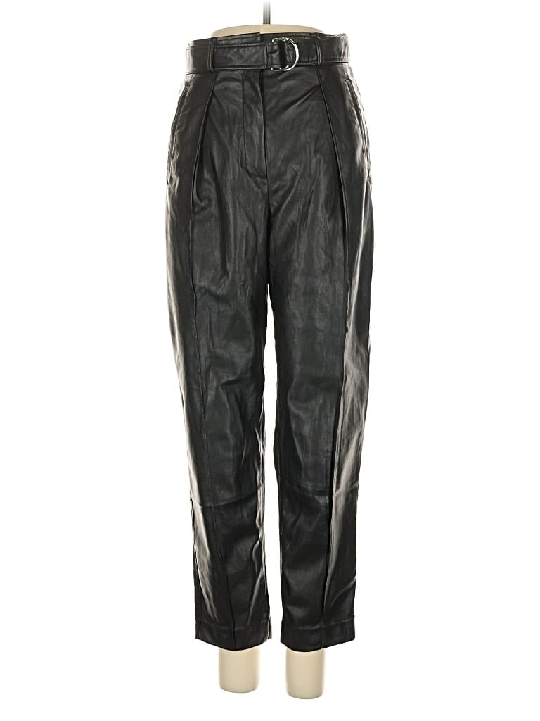 Pre-owned Babaton Faux Leather Pants In Black