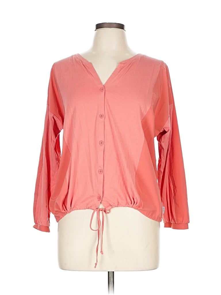 Pre-owned Eddie Bauer 3/4 Sleeve Blouse In Pink
