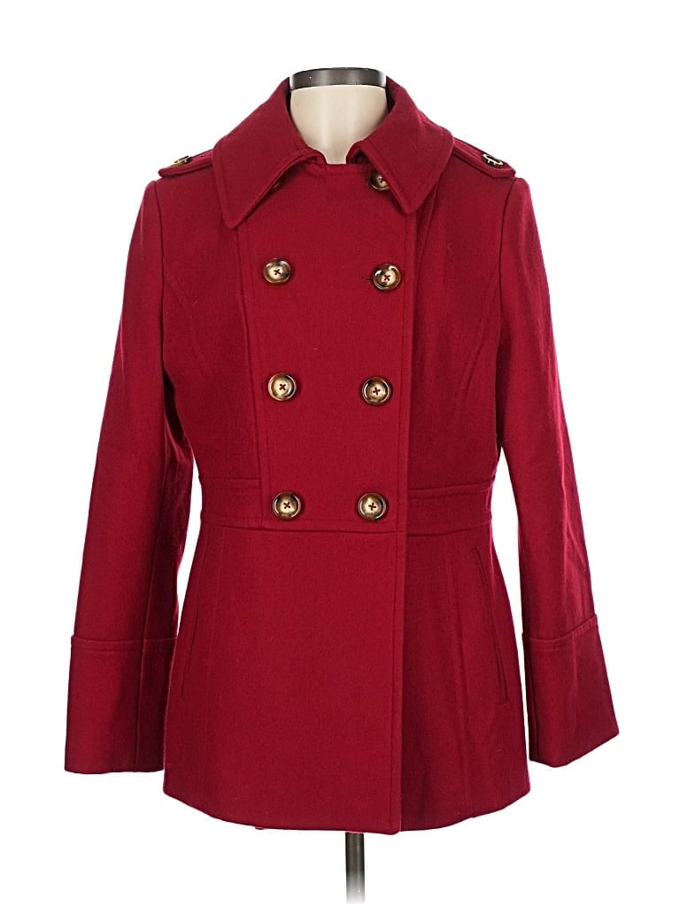 Pre-owned Michael Michael Kors Wool Coat In Red