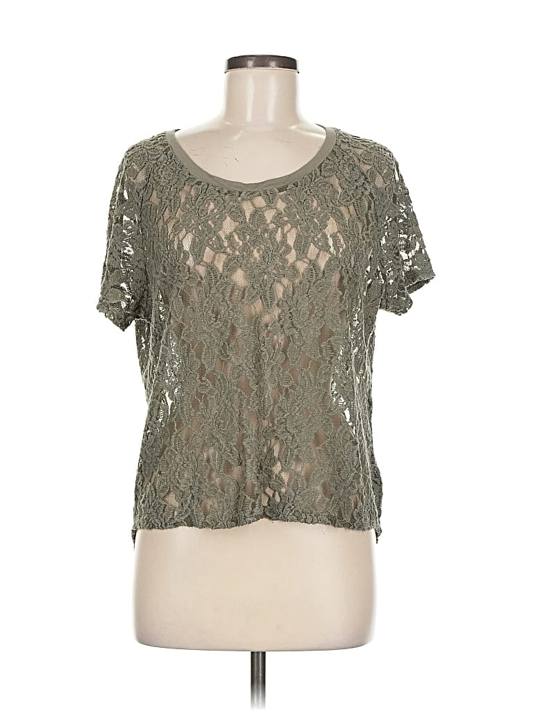 Pre-owned Express Short Sleeve T-shirt In Green