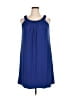 Jessica Howard Solid Blue Casual Dress Size 14 - photo 1
