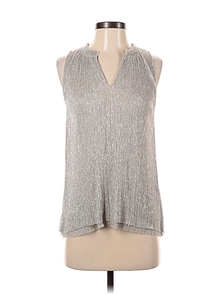 Pre-owned Vanessa Virginia Sleeveless Blouse In Silver