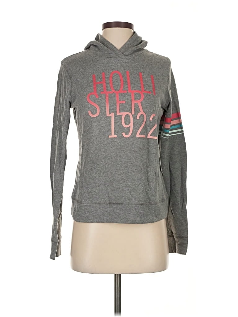 Pre-owned Hollister Pullover Hoodie In Gray
