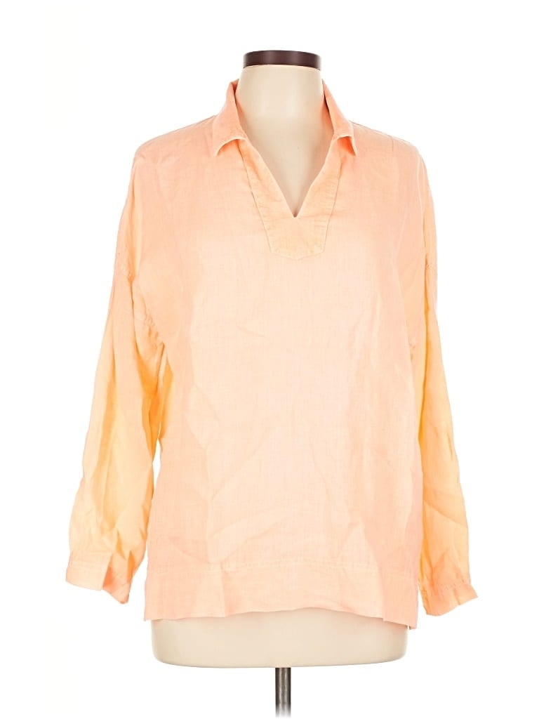 Pre-owned C&c California 3/4 Sleeve Blouse In Orange