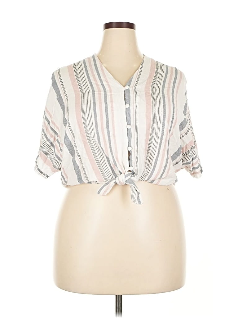 Pre-owned Sim & Sam Short Sleeve T-shirt In White