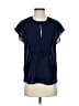 J.Crew 100% Polyester Blue Short Sleeve Blouse Size 000 - photo 1