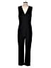 Express 100% Polyester Solid Black Jumpsuit Size M - photo 2
