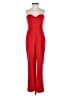 Express Color Block Red Jumpsuit Size 2 - photo 1