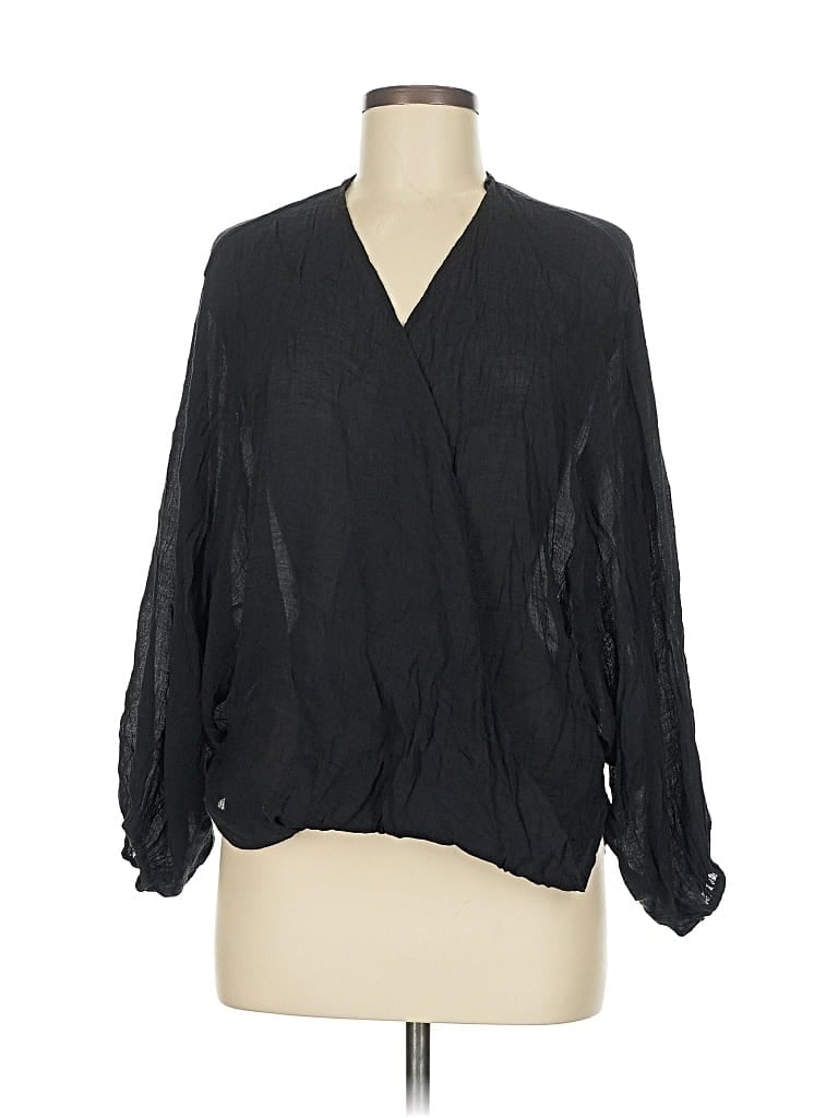 Pre-owned Favlux Fashion Long Sleeve Blouse In Black