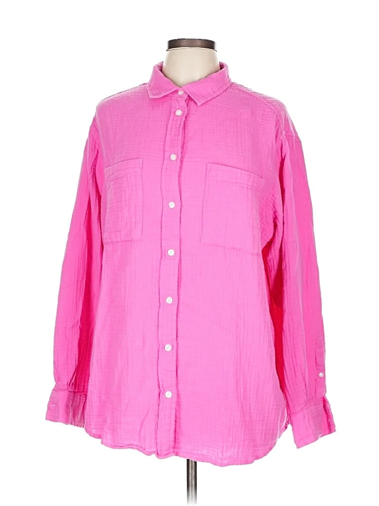 Click to view more detailed imagery on our partner's website Pre-owned Gap Long Sleeve Button Down Shirt In Pink