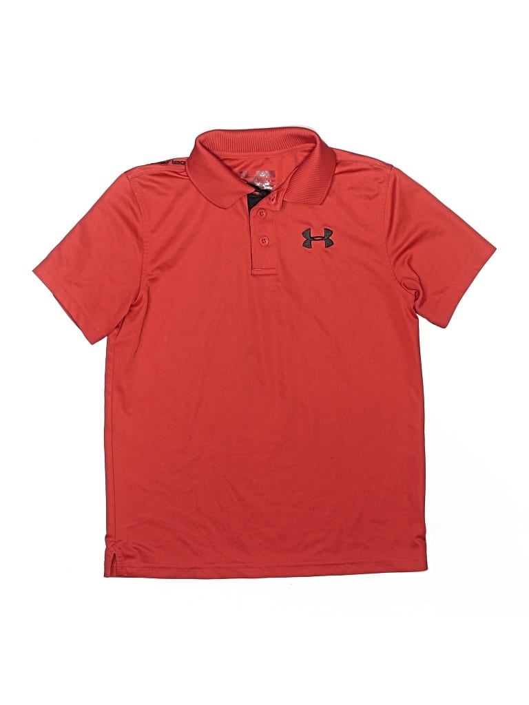 Pre-owned Under Armour Kids' Short Sleeve Polo Shirt In Orange