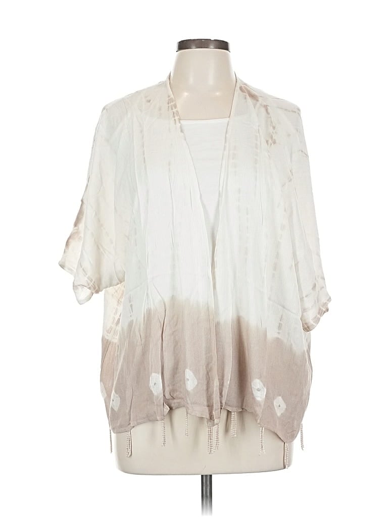 Pre-owned Soft Surroundings Cardigan Sweater In White