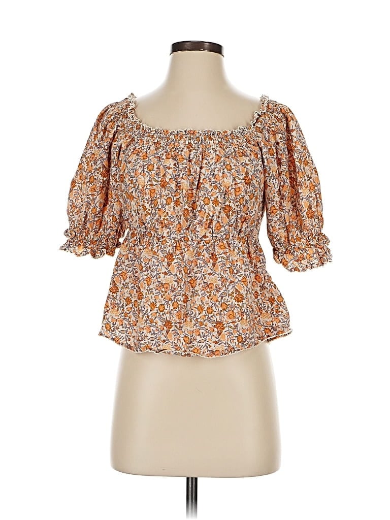 Pre-owned Old Navy 3/4 Sleeve Blouse In Orange