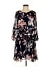 Vince Camuto 100% Polyester Floral Black Casual Dress Size 8 - photo 1
