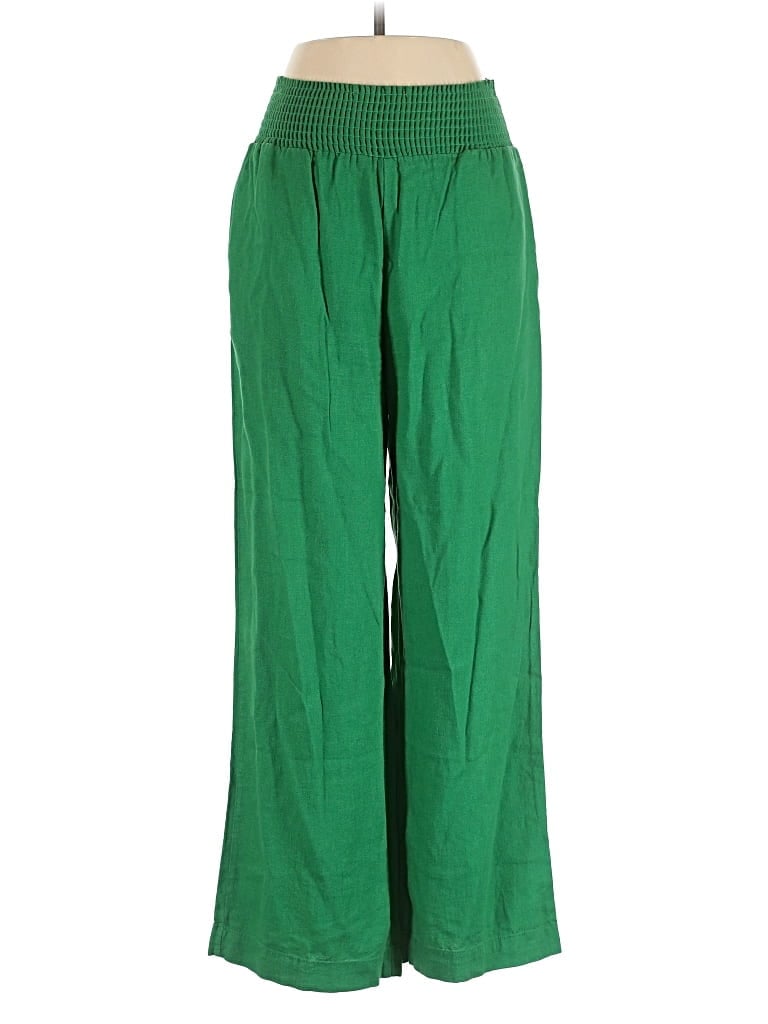 Pre-owned Love Tree Linen Pants In Green