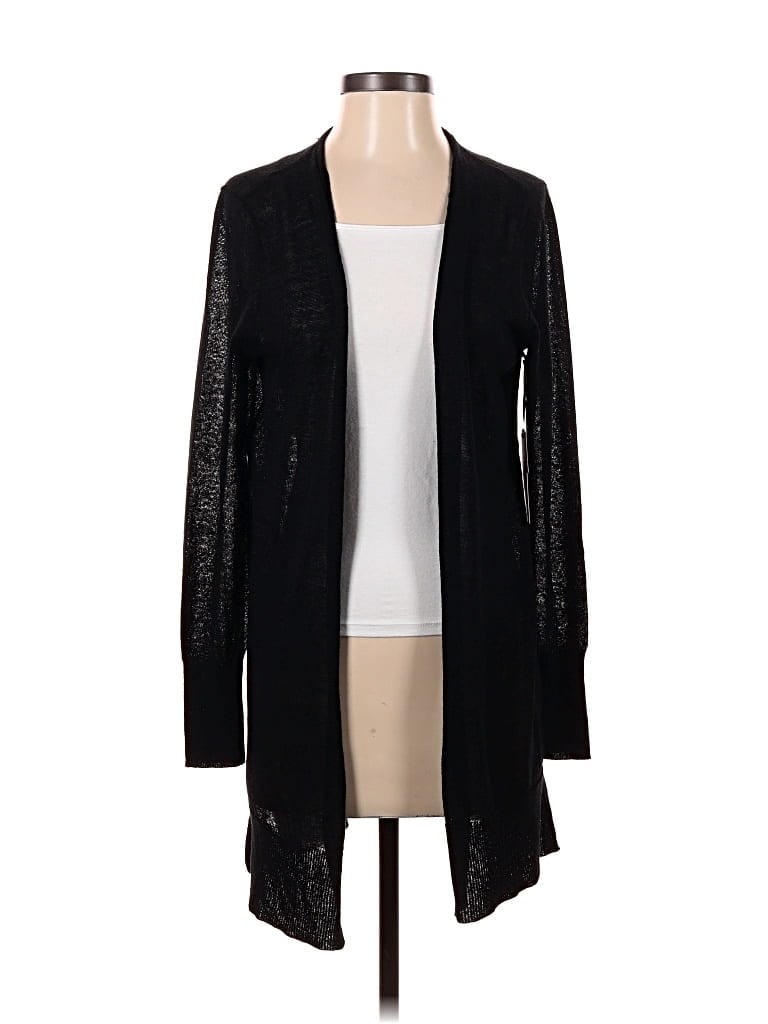Pre-owned Halogen Cardigan Sweater In Black