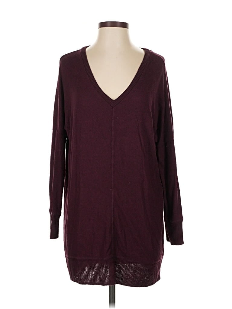 Pre-owned Lulus Pullover Sweater In Burgundy