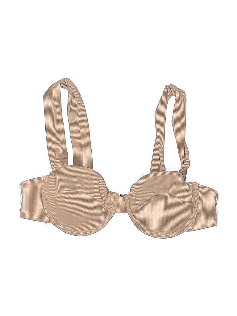 Pre-owned Shein Swimsuit Top Tan Swimwear In Brown