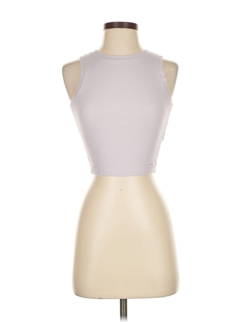 Click to view more detailed imagery on our partner's website Pre-owned Hollister Tank Top Purple Halter Neckline Tops