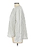 Haven Well Within Stripes Silver Long Sleeve Blouse Size L - photo 5